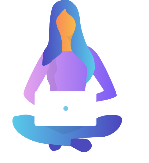 Chica utilizando una notebook